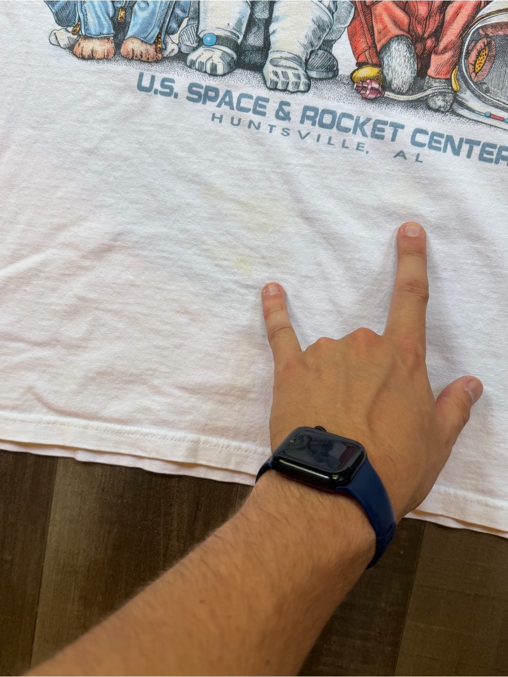 Vintage Y2K Prints Of Tails Kennedy Space Center Cat T-Shirt Size Medium AOP - Picture 7 of 7